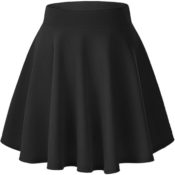 Women's Basic Versatile Stretchy Flared Casual Mini Skater Skirt